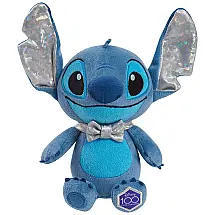 Pelúcia Stitch 22 cm de Altura, Tema Aniversário de 100 Anos da Disney para Colecionadores, Crianças e Adultos, Just Play, Azul