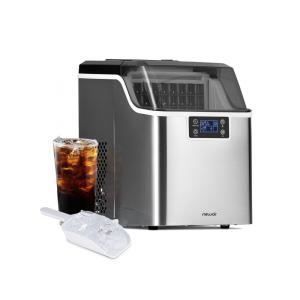 Máquina de Gelo Automática Portátil Produz até 20kg, 24H, Cor, 110v, NEWAIR 1, Prateado