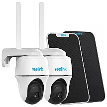 Câmera de Segurança Wi Fi 2K HD REOLINK com Visão Noturna e Painel Solar, 2 Unidades