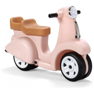 Moto Infantil Vintage de Empurrar, Desenvolve Equilíbrio com 4 Rodas, 1,5 a 4 Anos, Step2, Rosa