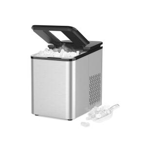 IKT Máquina de Gelo Automática Portátil até 12kg, 24H, 110V, Prata