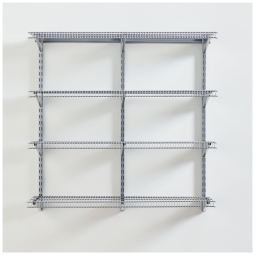 Kit Prateleiras para Organização de Armários, 4 UN, Rubbermaid, Prata