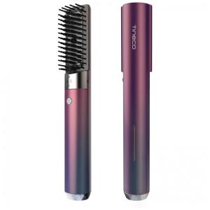 Escova Alisadora Seca e Modela com 3 Níveis de Temperatura, Roxa, 110v, TINECO, Violeta