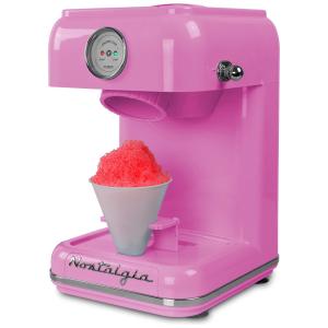 Nostalgia CLSC1WH Máquina de Raspadinha Elétrica Retro em Aço Inoxidável, Inclui 1 Copo Reutilizável, 110V, Branca