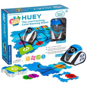Kit de Construção Robô Educacional Huey Inteligente Detecta Cores e Linhas e Pode ser Codificado, THAMES KOSMOS, Azul