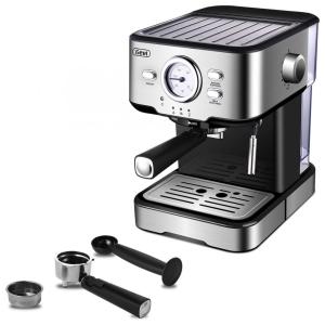Cafeteira Elétrica Expresso Automática 15 Bar, Aço Inoxidável, 1100W, 110v, GEVI, Prateado
