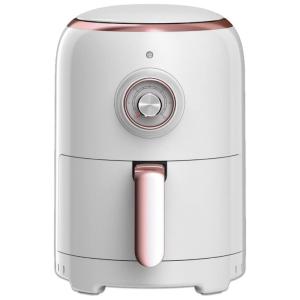 Fritadeira Elétrica Fryer Retrô 2L em Cerâmica com Livro de Receitas, Branca, 110V, ARIA AIR FRYERS RAW 598, Branco