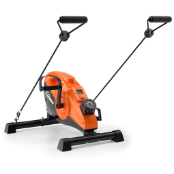 Mini Bicicleta Ergométrica Ideal Para Idosos e Treino de Braço, Perna com Painel Digital e 16 Níveis de Resistência, YEYEBEST, Laranja