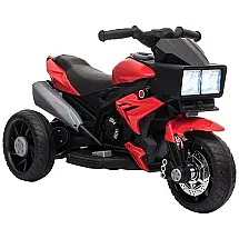 Moto Elétrica 1 Assento 12V, com Luzes de LED, AOSOM, Vermelho