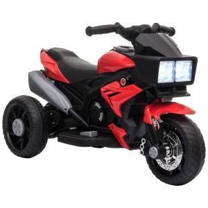 Moto Elétrica 1 Assento 12V, com Luzes de LED, AOSOM, Vermelho
