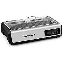 Churrasqueira Elétrica Portátil Techwood 1500W 110V, Revestimento Antiaderente, Cor Prata