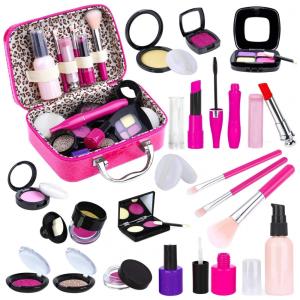 Tepsmigo kit de maquiagem para meninas. As crianças fingem brincar de maquiagem - com bolsa de cosméticos.