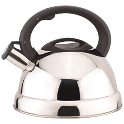 JV Chaleira de Chá 3L com Apito, Aço Inoxidável, JV TEXTILES, Prateado