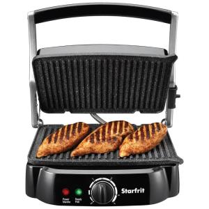 Sanduicheira Antiaderente 2 Fatias, Aço Inoxidável, 110v, STARFRIT , Preto