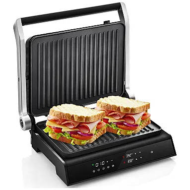 Grill Elétrico com Placas Antiaderentes,