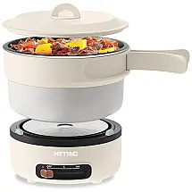 Panela Elétrica Multifuncional 1,5 Litros com Controle de Potência Dupla, 110V 600W, Hytric, Verde
