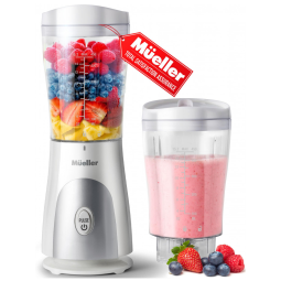Liquidificador para Vitaminas 440mL com Copo de Viagem e Tampa para Shakes, 110V, Mueller, Branco