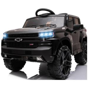 Little Brown Box Carro, Carrinho Elétrico 1 Assento 12V, com Luzes de LED e Controle Remoto, Vermelho