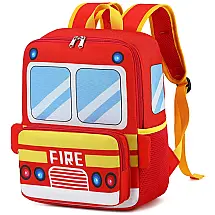 Mochila Escolar Infantil 3D 27cm Bluboon para Meninos e Meninas, Branca