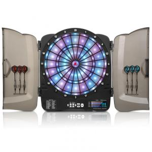 Jogo de Dardos Eletrônico Com Armário, Alvo Iluminado Para Adultos E Crianças, 48 Jogos, 315 Variações, 6 Dardos, 8 Jogadores, PAETAE