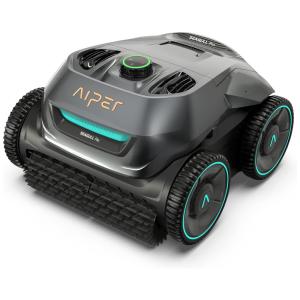 Robô Limpador de Piscina sem Fio com Escalada de Parede Dura até 180 minutos, Sistema de Motor Quádruplo e Navegação Inteligente