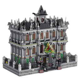 Kit de Construção de Insano com 7537 Peças para 16 Anos ou mais, GENERAL JIMS Lunatic Hospital Building Blocks, Cinza