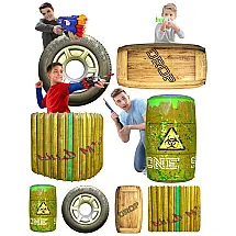 Obstáculos Infláveis para Paintball com 8 Peças, Skywin, Verde