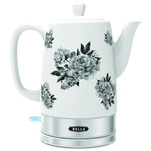 Chaleira Elétrica 1.5L de Cerâmica, 1500W, Branca, 110v, BELLA 17393, Branco