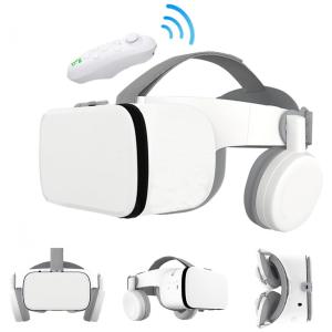 Óculos VR Realidade Virtual com Fone de Ouvido e Controle, AYANGRISE, Branco