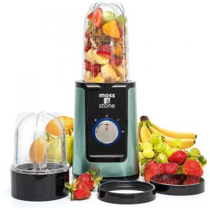 Liquidificador Portátil 2 em 1, 480mL em Aço Inoxidável 2 Velocidades, 300W, Moss Stone, Verde