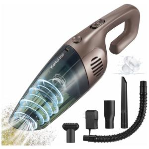 Aspirador de Pó Automotivo Portátil KHJ 8HPA Recarregável 120W, KOHUIJOO, Marrom