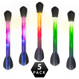 National Geographic Air Rocket Toy Refill 5 LED LightUp Air Rockets, Compatível com Todos os Lançadores de Foguetes,Blue Marble