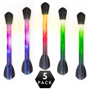 National Geographic Air Rocket Toy Refill 5 LED LightUp Air Rockets, Compatível com Todos os Lançadores de Foguetes,Blue Marble