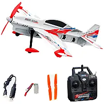 Avião de Controle Remoto com Sistema de Estabilização Xpilot para Crianças e Adultos, FLYCOLOR 76113, Verde e Vermelho