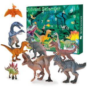 Calendário do advento de natal 2025 estatueta de dinossauro realista,Myouth