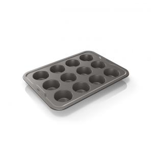 Forma para 12 Muffins Antiaderente para até 260C no Forno, Ninja B30212, Cinza