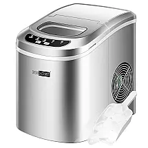 VIVOHOME Máquina de Gelo Automática Portátil até 11 kg de Gelo em 24h, 110V, Prata