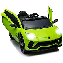 Carro Elétrico Infantil a Bateria com Controle Remoto, 2 Velocidades, MP3 Player e Portas Hidráulicas, 12V, URideon, Verde