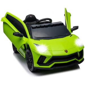 Carro Elétrico Infantil a Bateria com Controle Remoto, 2 Velocidades, MP3 Player e Portas Hidráulicas, 12V, URideon, Verde