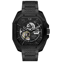 Relógio Masculino Automático Mostrador Mecânico com Pulseira de Aço Inoxidável, Diesel DZ7472, Preto
