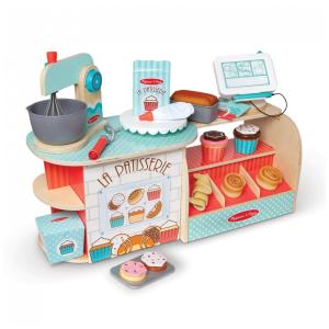Balcão Padaria Infantil La Patisserie de Madeira com 39 Peças para Crianças Acima de 3 Anos, Melissa & Doug
