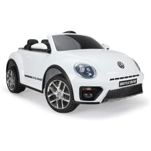 TOBBI Carrinho, Carro Elétrico Volkswagen, 1 lugar, 12V, c, controle remoto, USB MP3, 3 km, h, 2 a 7 anos, Branco