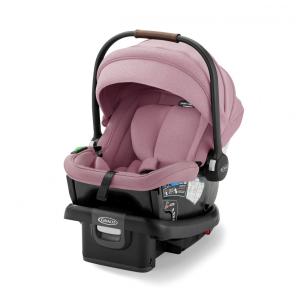 Cadeirinha de Carro para Bebê Graco On The Go Max, Orchid Haze, Leve e Reclinável, Instalação sem Base