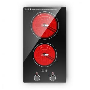 Cooktop Elétrico de Indução Portátil com Queimador Duplo, 9 Níveis de Potência, Trava para Crianças, Temporizador, Indicador de Superfície