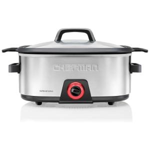 Panela Elétrica Antiaderente, Capacidade 5.6L , Aço Inoxidável, 110V 350W, CHEFMAN, Prateado