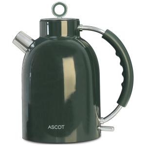 ASCOT Chaleira Elétrica 1.7L com Desligamento Automático, Aço Inoxidável, 1500W, 110V, Verde
