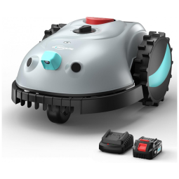 Robô Cortador de Grama YARDCARE V100 Cinza com Navegação Visual e Evitação de Obstáculos, Altura Ajustável 2-6 cm para até 150 m²