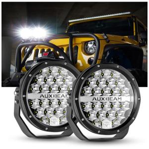 Farol de Milha LED Offroad com 15000 Lúmens e Luz Branca 30V, 150W, 2Un, Auxbeam, Preto