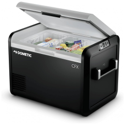 Geladeira Portátil 55 Litros com Máquina de Gelo Alimentado por AC DC ou Solar, DOMETIC CFX3, Preta