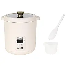 Panela de Arroz Elétrica 1,3L com 4 Predefinições e Cesto Antiaderente, 110V, Soseki, Branca